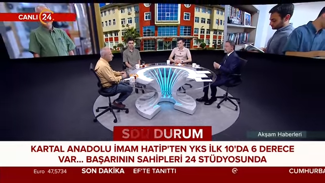YKS'nin İmam Hatipli Şampiyonları 24 TV’de